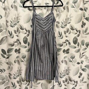 Navy Striped Mini Dress